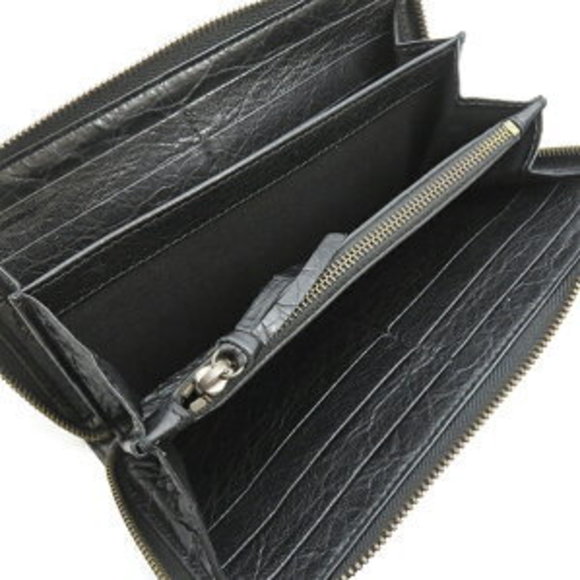 BALENCIAGA Long Wallet Continental Leather Black - Picture 6 of 7